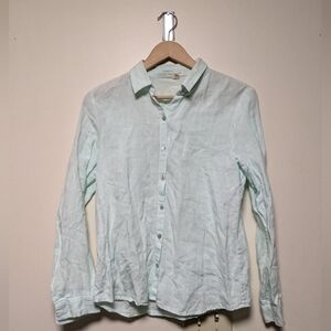 Eileen Fisher Light Blue Button Down Shirt SP